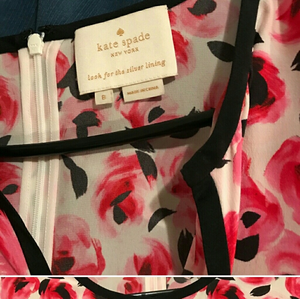 Kate Spade Falling Roses Silk Dress - Picture 4 of 4